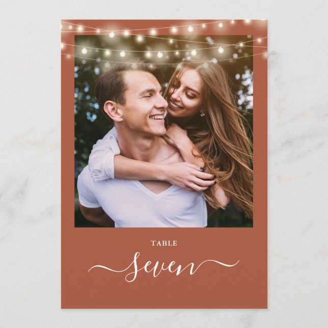 Convite Número da Tabela de Fotografias da Cadeia de Carac (Frente)