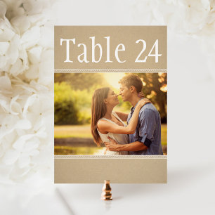 Convite Número da Tabela de Fotos de Casamento de Papel R