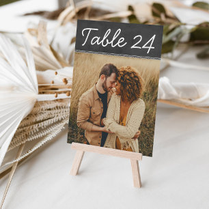 Convite Número da Tabela de Fotos de Casamento de Quadro N