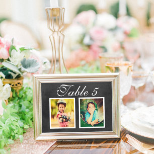 Convite Número da Tabela de Fotos de Casamento de Quadro P