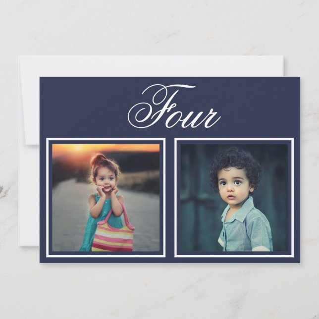 Convite Número da Tabela de Marinhos Elegante de Classe de (Frente)