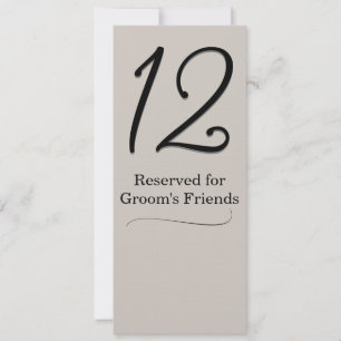 Convite Número da Tabela de Recepção de casamento do auge