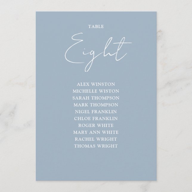 Convite Número da Tabela do Gráfico de Assentos Moderno do (Frente)