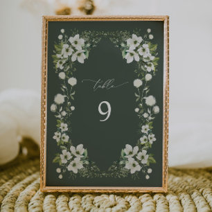 Convite Número da Tabela do Jardim de Sage - Recepção da P