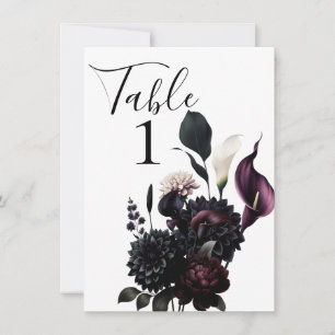 Convite Numero da Tabela Romântica de Casamento Floral Dar