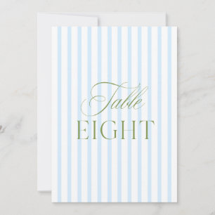 Convite Número de Mesa de Casamento Azul e Verde Sage Eleg