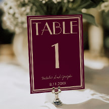 Número de Mesa de Casamento Bege Figo Chique Dinhe