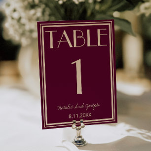 Convite Número de Mesa de Casamento Bege Figo Chique Dinhe