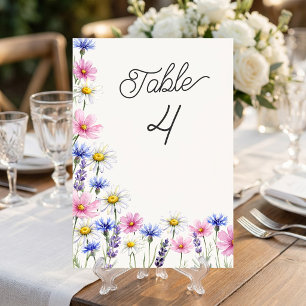 Convite Número de Mesa de Casamento Botânico de Flor Silve