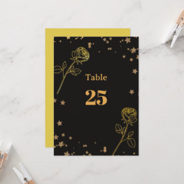 Convite Número de Mesa de Casamento com Borda Floral em Fo