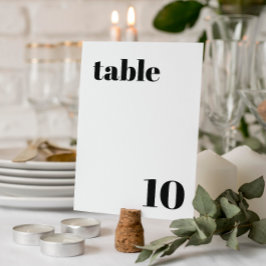 Convite Número de Mesa de Casamento Elegante e Moderno