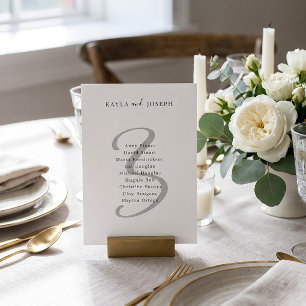 Convite Número de Mesa de Casamento Minimalista e Elegante