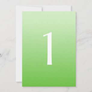 Convite Número de Mesa de Casamento Ombre Verde