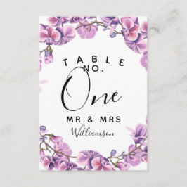 Convite número de mesa de casamento roxo festa/casamento