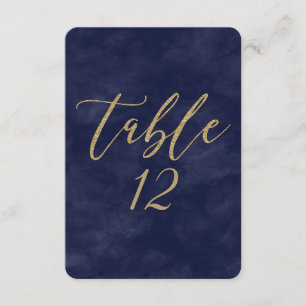 Convite Número de Mesa de Casamento Simples em Aquarela Na