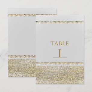 Convite Número de Mesa de Festa Glam Chic Dourado e Branco