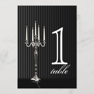 Convite Número de Mesa de Listra de Candelabro Gótico de A