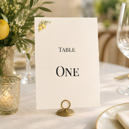Convite Número de Mesa de Luxo Italiano Mediterrâneo Coste