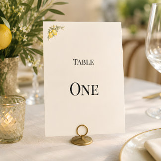 Convite Número de Mesa de Luxo Italiano Mediterrâneo Coste