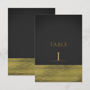 Convite Número de Mesa Moderno Dourado Brilhante com Lante