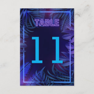 Convite Número de Mesa para Download de Festa com Neon Div