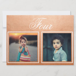 Convite Número de Mesa Rose Gold Elegante Idade do Noivo