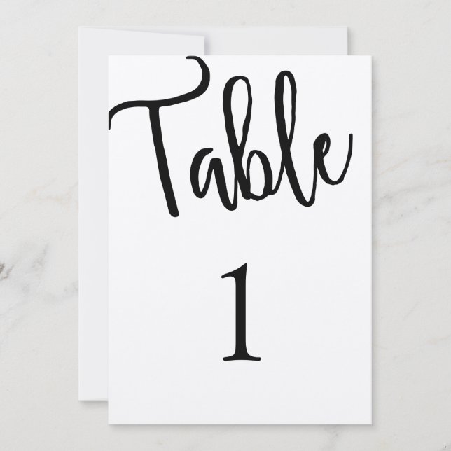 Convite Número de mesa rústico moderno. Casamento Kraft. S (Frente)