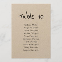 Número de mesa rústico simples com assentos