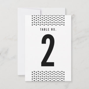 Convite NÚMERO DE MESA SIMPLES padrão de triângulo moderno