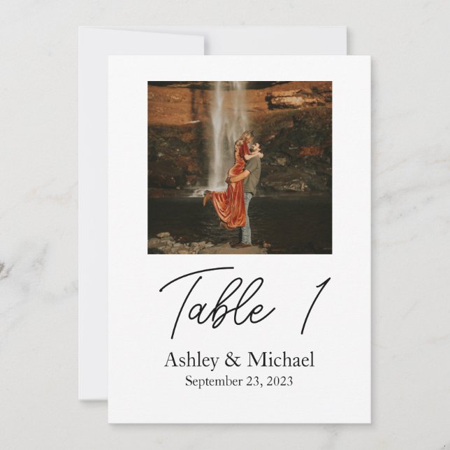 Convite Número de Tabela 5x7 com Foto (Frente)