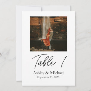 Convite Número de Tabela 5x7 com Foto