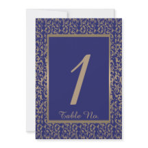 Número de Tabela de Casamento de Filigrana Azul Do