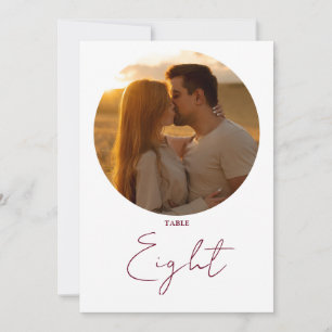 Convite Número de Tabela de Script Minimalista Moderno Ver