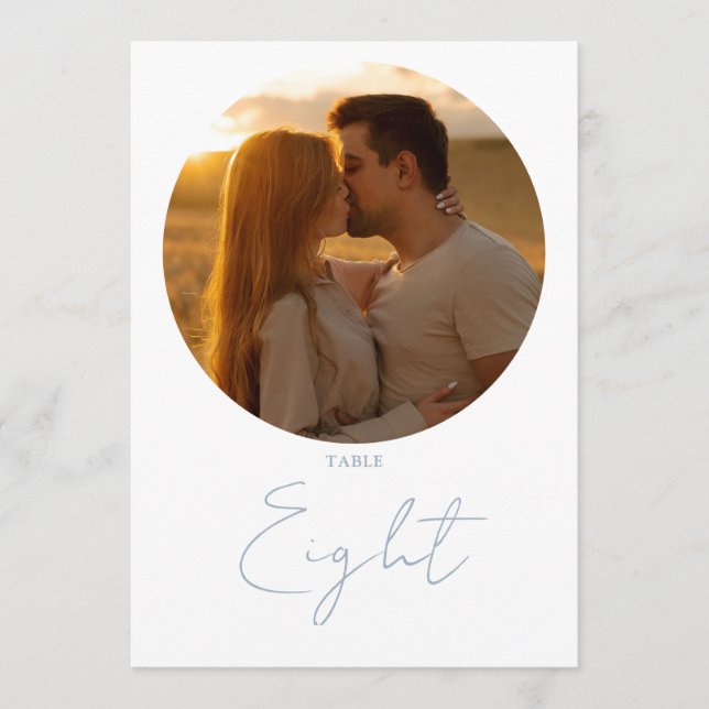 Convite Número de Tabela de Script Mínimo Moderno do Dusty (Frente)