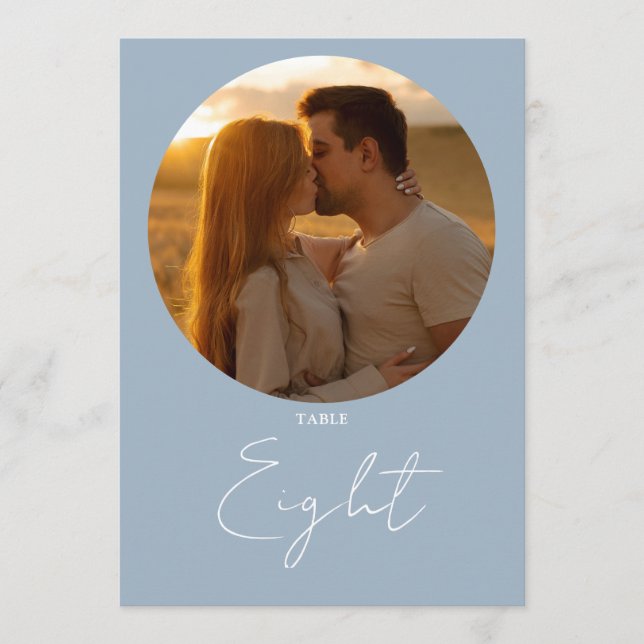 Convite Número de Tabela de Script Mínimo Moderno do Dusty (Frente)