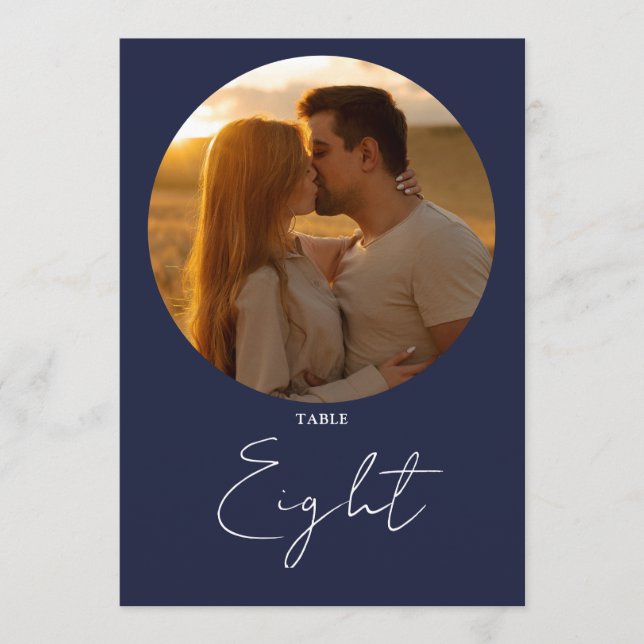 Convite Número de Tabela de Script Mínimo Moderno do marin (Frente)