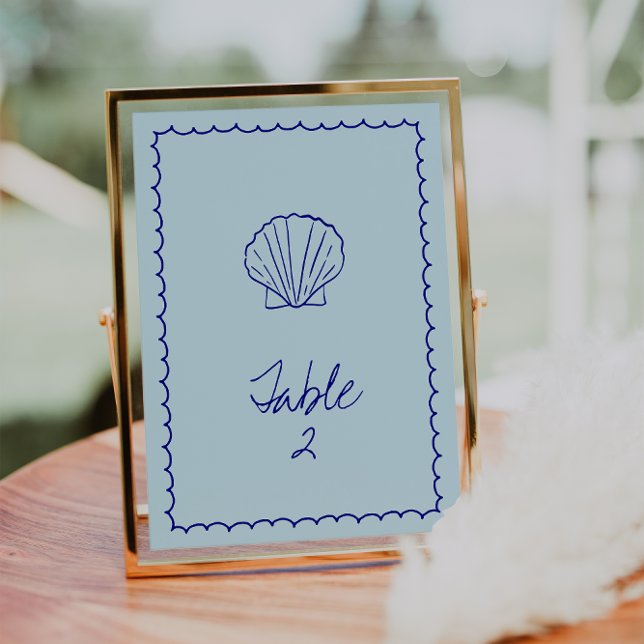 Convite Número de Tabela de Shell do Mediterrâneo Azul Mod (Criador carregado)