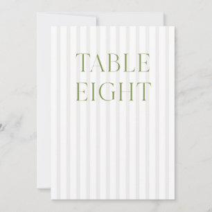 Convite Número de Tabela do Classic Sage Green & Beige Wed