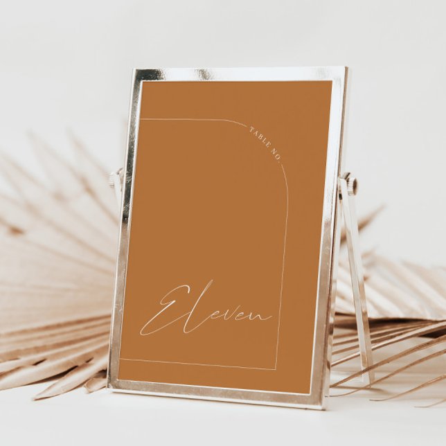 Convite Número de Tabela Eleven da Mesa do Arch Terracotta (Criador carregado)