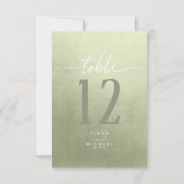 Convite Número de Tabela Gradiente de Cores-d-Água Verde78