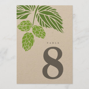 Convite Número de Tabela Rustic de Saltos de Cerveja