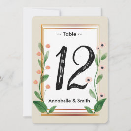 Convite Número de tabela sofisticado Clássico e Elegante