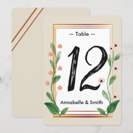 Convite Número de tabela sofisticado Clássico e Elegante