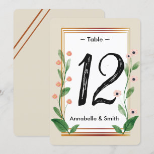Convite Número de tabela sofisticado clássico e elegante