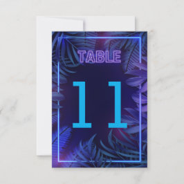 Convite Número de Tabela Transferível para Baixo de Neon P