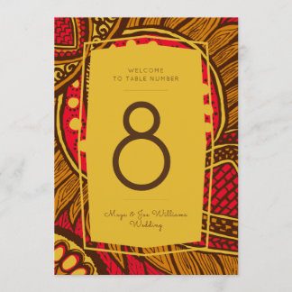 Convite Numero Dourado Floral Ankara