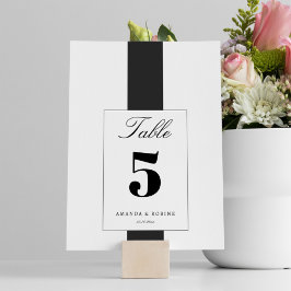 Convite Número Mínimo de Tabelas Preta e Branca