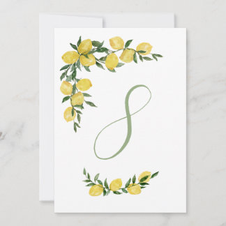 Convite Número Oito da Tabela de Limão