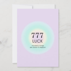 Convite Números de anjo Numerologia 777 Sorte