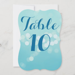 Convite Números de Mesa Aqua Modern 5 x 7